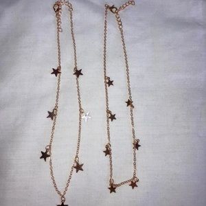 Star choker necklace gold vsco